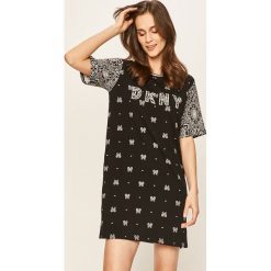 Dkny - Koszula nocna. Czarne piżamy damskie DKNY, s, bez wzorów, z elastanu, bez kołnierzyka, bez rękawów. W wyprzedaży za 229,90 zł.