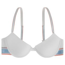 Biustonosz push-up Emporio Armani Underwear 162394 9P217 00010. Białe biustonosze Emporio Armani Underwear, bez wzorów, z elastanu. W wyprzedaży za 169,00 zł.
