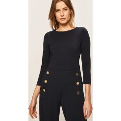 Dkny - Kombinezon. Niebieskie kombinezony damskie DKNY, na co dzień, bez wzorów, z elastanu, casualowe, z okrągłym kołnierzem, z długim rękawem, długie. Za 649,90 zł.