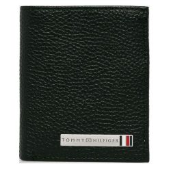Tommy Hilfiger - Portfel skórzany. Czarne portfele męskie TOMMY HILFIGER, z materiału. Za 299,90 zł.