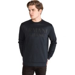 Armani Exchange Bluza Niebieski. Niebieskie bluzy męskie Armani Exchange, l, z nadrukiem, z bawełny, bez kołnierzyka, bez rękawów, bez kaptura. Za 571,95 zł.