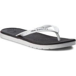 Japonki NEW BALANCE - W6076WBK Biały. Białe klapki damskie New Balance, bez wzorów, z tworzywa sztucznego, bez obcasa. W wyprzedaży za 49,99 zł.