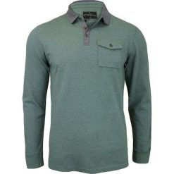Koszulka Polo, Zielona, Długi Rękaw, Męska - CHIAO - Longsleeve z Kołnierzykiem i Kieszonką TSCHIAOM1101PLGREENlong. Szare koszulki męskie Chiao, m, z bawełny. W wyprzedaży za 69,00 zł.