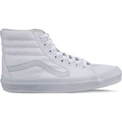 Białe Trampki dla Skateboardzistów Vans Sk8 Hi W00. Białe trampki i tenisówki damskie Molly.pl, bez wzorów, z zamszu, bez zapięcia. Za 339,00 zł.