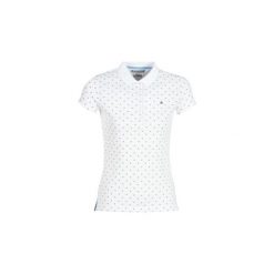 Koszulki polo z krótkim rękawem Tommy Hilfiger NEW CHIARA PRINT. Białe koszulki damskie TOMMY HILFIGER, s, bez wzorów, polo, z krótkim rękawem. Za 239,20 zł.