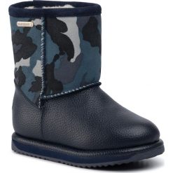Buty EMU AUSTRALIA - Commando Trigg K12286 Blue Camo. Niebieskie śniegowce chłopięce EMU Australia, bez zapięcia. W wyprzedaży za 219,00 zł.