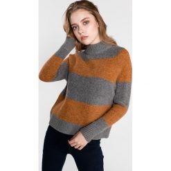 SELECTED Isabella Sweter Żółty Szary. Szare bluzy damskie Selected, l, bez wzorów, z elastanu, bez rękawów, bez kaptura. Za 357,95 zł.