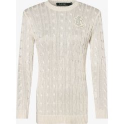Lauren Ralph Lauren - Sweter damski, beżowy. Brązowe swetry damskie Lauren Ralph Lauren, s, z aplikacjami, bez rękawów, bez kaptura. Za 499,95 zł.