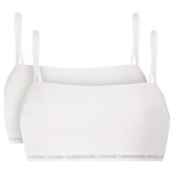 Komplet 2 biustonoszy topów Calvin Klein Underwear 000QF6040E. Szare topy damskie Calvin Klein Underwear, xs, bez wzorów, z elastanu, bez kołnierzyka. Za 159,00 zł.