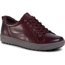 Sneakersy JANA - 8-23601-25 Bordeaux 549. Czerwone półbuty damskie Jana, na co dzień, bez wzorów, ze skóry, bez obcasa, bez zapięcia. Za 269,00 zł.