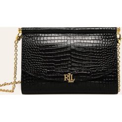 Lauren Ralph Lauren - Kopertówka skórzana. Czarne kopertówki damskie Lauren Ralph Lauren, w paski, ze skóry, na ramię, bez dodatków. W wyprzedaży za 629,90 zł.
