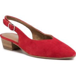 Sandały TAMARIS - 1-29405-24 Lipstick 515. Czerwone klapki damskie Tamaris, bez wzorów, z zamszu, bez obcasa, na obcasie. Za 239,00 zł.
