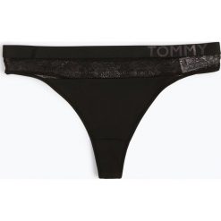 Tommy Hilfiger - Stringi damskie, czarny. Czarne stringi damskie TOMMY HILFIGER, xs, bez wzorów, z koronki. Za 59,95 zł.