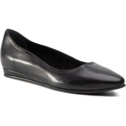 Baleriny TAMARIS - 1-22118-25 Black Leather 003. Czarne baleriny damskie Tamaris, bez wzorów, ze skóry ekologicznej, klasyczne, bez obcasa. Za 219,00 zł.