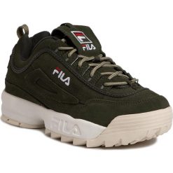 Sneakersy FILA - Disruptor S Low 1010577.50P Forest Night. Zielone sneakersy męskie Fila, na co dzień, bez wzorów, ze skóry, eleganckie, bez zapięcia. W wyprzedaży za 389,00 zł.