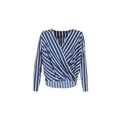 Bluzki Guess MALOU. Niebieskie bluzki na imprezę Guess, l, z aplikacjami. Za 349,00 zł.