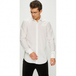 Tommy Hilfiger Tailored - Koszula. Białe koszule męskie Tommy Hilfiger Tailored, m, bez wzorów, z bawełny, z włoskim kołnierzykiem, z długim rękawem. W wyprzedaży za 199,90 zł.