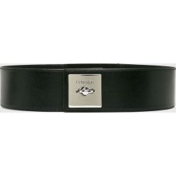 Calvin Klein - Pasek skórzany. Czarne paski damskie marki Calvin Klein, w paski, z poliesteru. Za 399,90 zł.