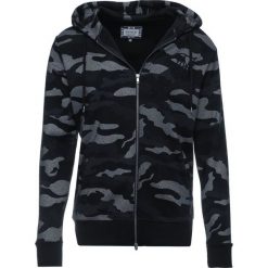 Kardigany męskie: SIKSILK ZIP THROUGH HOODIE Bluza rozpinana black camo