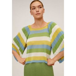 Mango - Bluzka Mentosr. Niebieskie bluzki damskie Mango, m, bez wzorów, z wiskozy, z okrągłym kołnierzem, bez rękawów. W wyprzedaży za 95,90 zł.