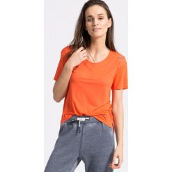 Reebok - Top. Brązowe topy sportowe damskie marki Reebok, l, z dzianiny, z okrągłym kołnierzem. W wyprzedaży za 59,90 zł.