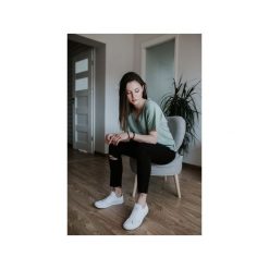 T-shirt Basic Mint. Zielone t-shirty damskie Hello rabbit, bez wzorów, z bawełny, z dekoltem na plecach. Za 129,00 zł.