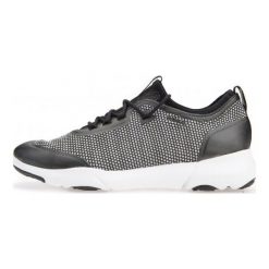 Geox Tenisówki Damskie Nebula X 38 Czarny. Czarne buty sportowe damskie Geox, bez wzorów, eleganckie, tenisowe. W wyprzedaży za 415,00 zł.