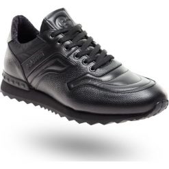 SNEAKERSY BALDININI. Czarne sneakersy męskie Baldinini, z okrągłym noskiem, na sznurówki. Za 929,50 zł.