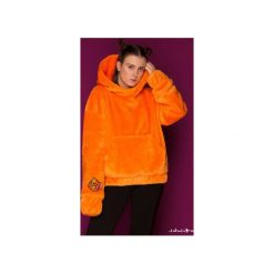 Bluza FakaFutro- Fake Fur- True Luv. Niebieskie bluzy damskie marki Orientalion, s, z haftami, z materiału, bez rękawów, bez kaptura. Za 390,00 zł.