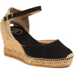 Espadryle TONI PONS - Caldes Negre. Czarne espadryle damskie Toni Pons, bez wzorów, z tworzywa sztucznego, bez obcasa, na obcasie. Za 229,00 zł.