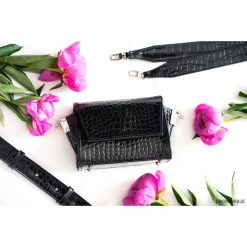 Torebko Nerka Czarny Krokodyl Switch Bag. Czarne nerki damskie Pakamera, w paski, bez dodatków. Za 450,00 zł.