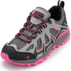 Skórzane buty turystyczne w kolorze szarym. Szare buty trekkingowe damskie Alpine Pro. W wyprzedaży za 329,95 zł.