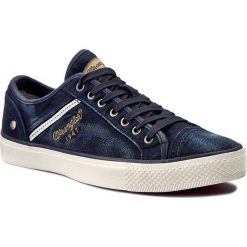 Tenisówki WRANGLER - Starry Low WF03226NT Blue/Denim 284. Niebieskie półbuty męskie wsuwane Wrangler, na co dzień, bez wzorów, z gumy, eleganckie. W wyprzedaży za 179,00 zł.