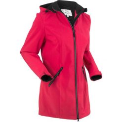 Płaszcze damskie: Płaszcz softshell ze stretchem i kapturem bonprix czerwień granatu
