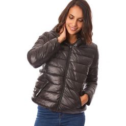 Kurtka przejściowa w kolorze czarnym. Czarne kurtki damskie Snowie Collection, m, bez wzorów, bez kaptura. W wyprzedaży za 219,95 zł.