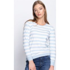 Biało-Niebieski Sweter Lean On Me. Niebieskie swetry damskie Born2be, xl, bez wzorów, bez rękawów, bez kaptura. Za 74,99 zł.