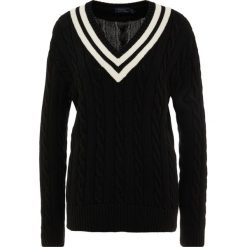 Polo Ralph Lauren CRICKET Sweter black/cream. Czarne swetry klasyczne damskie marki Polo Ralph Lauren, m, z bawełny. Za 839,00 zł.