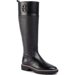 Kozaki TORY BURCH - Miller 30Mm Lug Sol Boot 60310 Perfect Black 004. Czarne kozaki damskie Tory Burch, ze skóry, bez obcasa, na obcasie, bez zapięcia. W wyprzedaży za 1389,00 zł.
