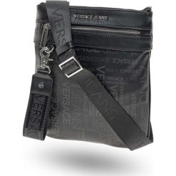 REPORTERKA Versace Jeans. Czarne plecaki męskie Versace Jeans, w paski, z jeansu. Za 342,30 zł.