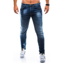 Spodnie męskie jeansowe P770 - granatowe. Niebieskie spodnie męskie Ombre Clothing, m, bez wzorów, z bawełny. Za 59,00 zł.