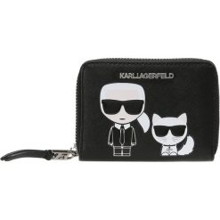 KARL LAGERFELD IKONIK SMALL ZIP WALLET Portfel black. Czarne portfele damskie marki KARL LAGERFELD. Za 399,00 zł.