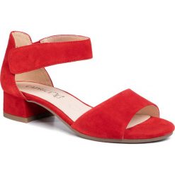 Sandały CAPRICE - 9-28212-24 Red Suede 524. Czerwone klapki damskie Caprice, bez wzorów, ze skóry, bez obcasa, na obcasie. Za 229,00 zł.