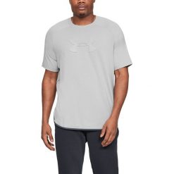 Under Armour Koszulka Szary. Szare podkoszulki męskie Under Armour, m, bez wzorów, z elastanu, bez kołnierzyka, krótkie. Za 171,95 zł.