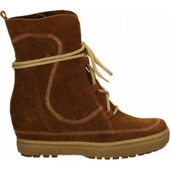 Botki - 1125I CAM CUO. Brązowe botki damskie skórzane Venezia. Za 199,00 zł.