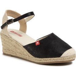 Espadryle BIG STAR - FF274517 Black. Czarne espadryle damskie BIG STAR, bez wzorów, ze skóry ekologicznej, bez obcasa, na obcasie. Za 109,00 zł.