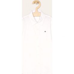 Calvin Klein Jeans - Koszula dziecięca 116-176 cm. Białe koszule chłopięce Calvin Klein Jeans, bez wzorów, z elastanu, casualowe, bez kołnierzyka, z długim rękawem, długie. W wyprzedaży za 199,90 zł.