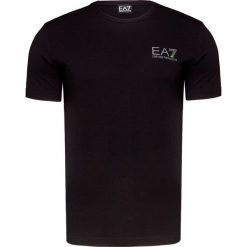 T-shirt EA7 EMPORIO ARMANI. Czarne t-shirty męskie EA7 Emporio Armani, z nadrukiem, z bawełny, z okrągłym kołnierzem. Za 290,00 zł.