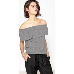 Bluzki, topy, tuniki: T-shirt w paski ozdobiony falbankami