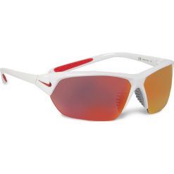 Okulary przeciwsłoneczne NIKE - Skylon Ace EV1125 106 White/Grey W/Red Mirror. Białe okulary przeciwsłoneczne męskie Nike, z tworzywa sztucznego. Za 299,00 zł.