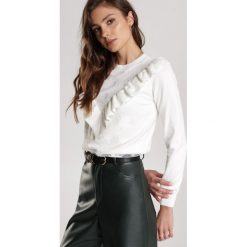 Biały Sweter Nautiny. Białe swetry damskie Renee, s, bez wzorów, casualowe, bez rękawów, bez kaptura. Za 119,99 zł.